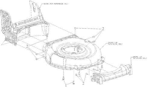 Deck Hardware Diagram and Parts List for 12AVU2V3752 2022 Yard Machines Lawn Mower